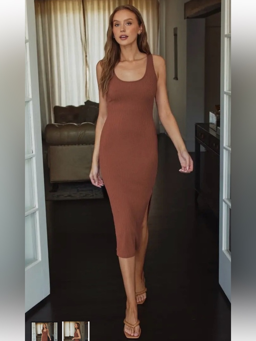 🆕🍓Dress Forum Toasty Ribbed Midi Dress